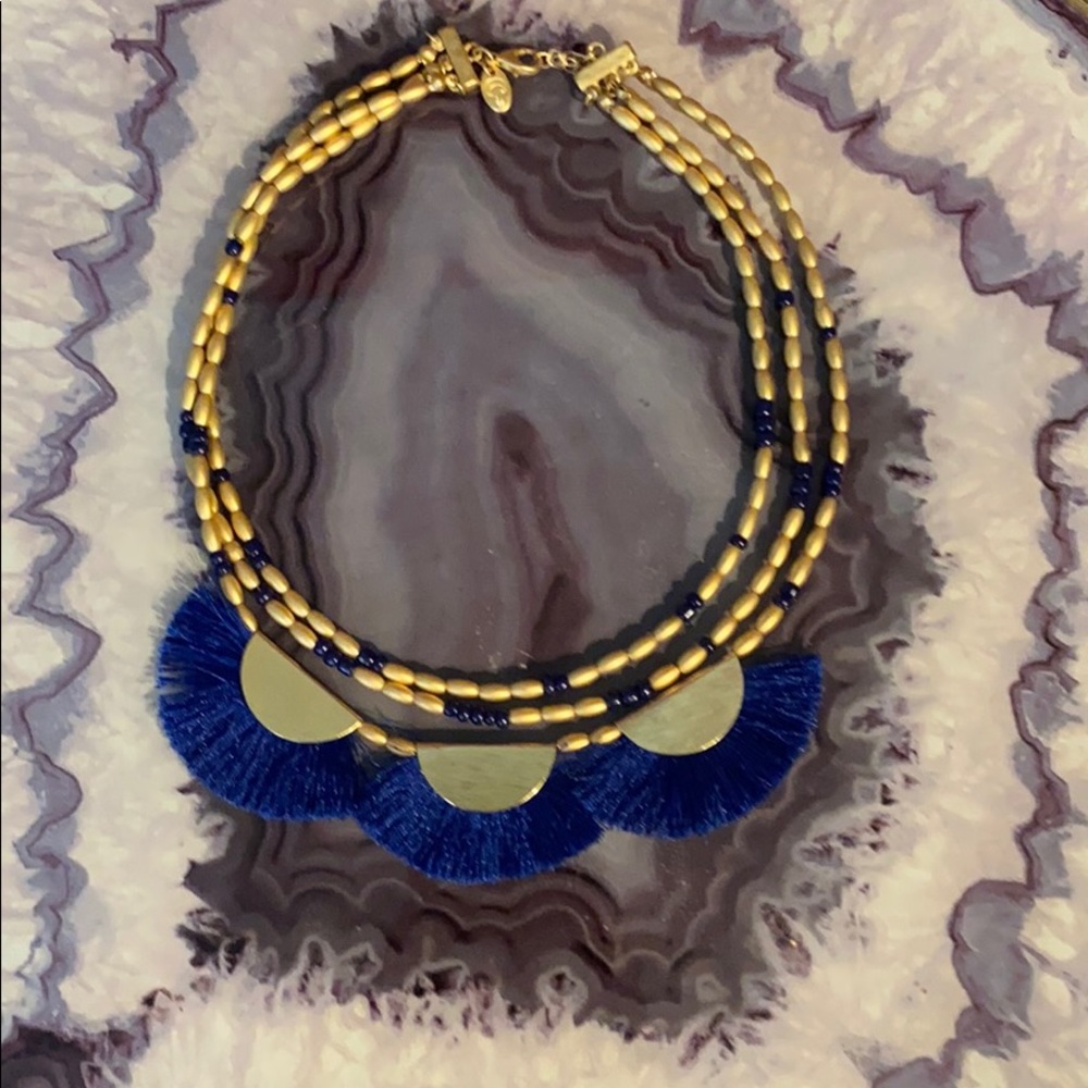 Blue and gold necklace